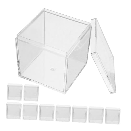 OUNONA 10Er Box Transparente Kunststoffbox Präsentationsbehälter Aufbewahrungskoffer Für Mineralien Kleiner Probenkoffer Transparente Vitrine Für Mineralien Vitrine Für Mineralien von OUNONA