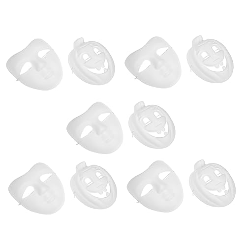 OUNONA 10Stücke DIY Papiermasken Leere Handmalerei Masken Für Halloween Bastelprojekte Rollenspiele Hochwertigem Für Kreative Kunstwerke Partys von OUNONA