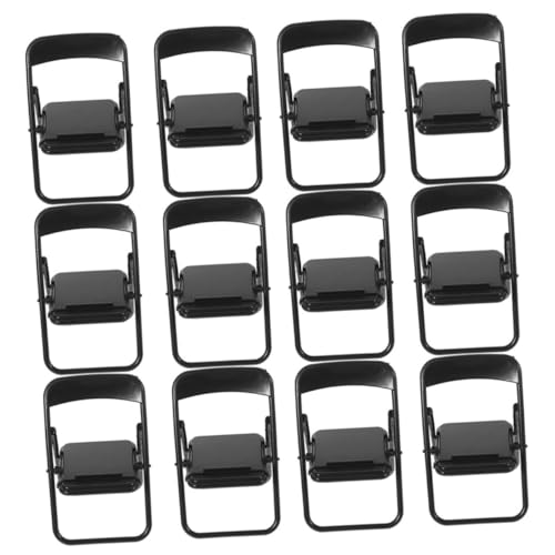 OUNONA 15 Stück MINI STUHR-förmiger Mobilfunkhalter Miniaturen Mini Möbel Mini-Stuhl-Telefonhalter Die slico klappbare handyhalterung winzige Stuhlstütze Desktop-Telefonhalterung Plastik von OUNONA