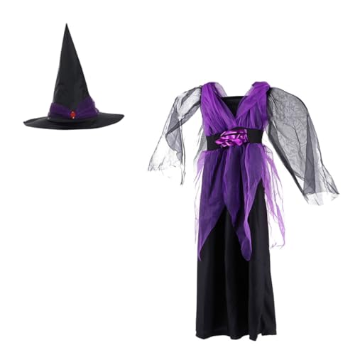 OUNONA 1Satz Hexen Kostüm für Halloween mit Hut Cosplay Outfit für Themenpartys Bühnenaufführungen Kreative Verkleidung für Kleine Hexen OUNONA 1Satz Hexen Kostüm für Halloween mit Hut Cosplay Outfit für Themenpartys Bühnenaufführungen Kreative Verkleidung für Kleine Hexen von OUNONA