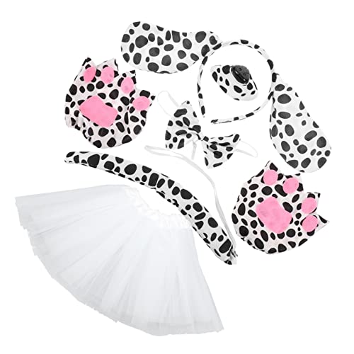OUNONA 1Satz Hundekostümset für Haustiere Tierpelz Stirnband mit Fliege Tutu Rock Handschuhen und Falscher für Halloween Cosplay und Tierpartys Leicht und Bequem von OUNONA