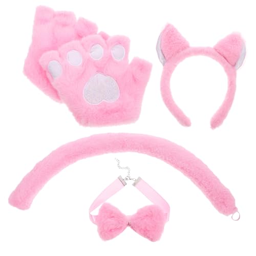 OUNONA 1Satz Katzenohren Stirnband für Cosplay mit Fliege Handschuhen Niedliches Tierkostüm Zubehör für Damen Fasching Halloween Partys OUNONA 1Satz Katzenohren Stirnband für Cosplay mit Fliege Handschuhen Niedliches Tierkostüm Zubehör für Damen Fasching Halloween Partys von OUNONA
