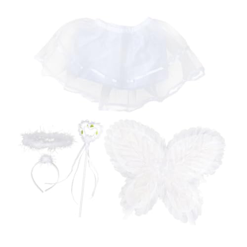 OUNONA 1Satz Kostümset für Mädchen mit Federflügeln Rock Zauberstab und Haaraccessoire für Feen Cosplay Geburtstagsfeiern und Schulveranstaltungen OUNONA 1Satz Kostümset für Mädchen mit Federflügeln Rock Zauberstab und Haaraccessoire für Feen Cosplay Geburtstagsfeiern und Schulveranstaltungen von OUNONA