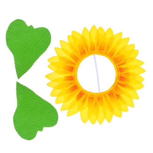 OUNONA 1Satz Sonnenblumen Kopfbedeckung für Handschuhen Lustiges Kostüm für Karneval Tanzaufführungen und Rollenspiele Leicht und Bequem Accessoires für Partys von OUNONA