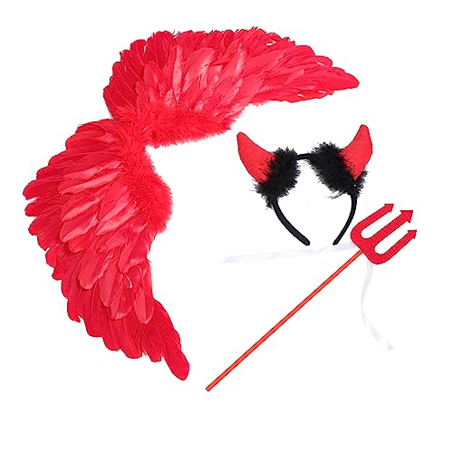 OUNONA 1Satz Teufelsflügel Kostümset Für Halloween Karneval Rollenspiele Atmungsaktiv Für Tanzpartys OUNONA 1Satz Teufelsflügel Kostümset Für Halloween Karneval Rollenspiele Atmungsaktiv Für Tanzpartys von OUNONA