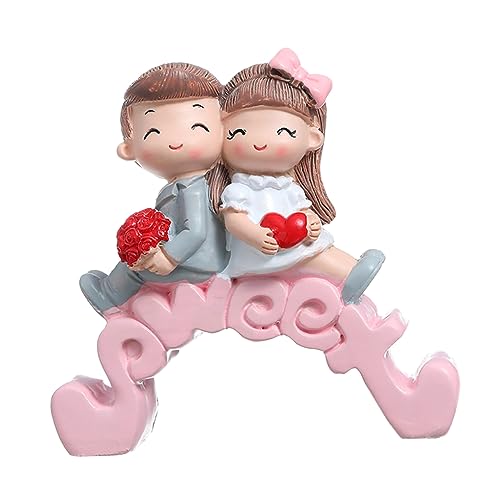 OUNONA 1Stück Topper Romantischer Kuchenstecker Aus Hochwertigem Harz Für Verlobungsfeiern Und Hochzeiten Langlebig Und Elegant Tortendekoration von OUNONA