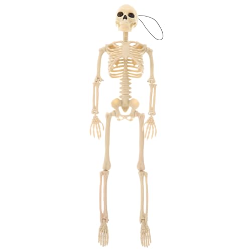 OUNONA 1Stk Halloween-Skelett Tasche mit Knochen Ganzkörper bewegliche Gelenkskelette Modelle Ornament Plastikskelett Halloween-Dekor schmücken kleiner Schädel von OUNONA