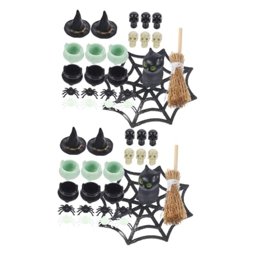 OUNONA 2 Sätze Halloween Miniaturen Teilig Kunststoff Figuren mit Schädelkopf und Spinnen Puppenhaus Zubehör DIY Party Deko für Halloween Feier und Grusel Atmosphäre OUNONA 2 Sätze Halloween Miniaturen Teilig Kunststoff Figuren mit Schädelkopf und Spinnen Puppenhaus Zubehör DIY Party Deko für Halloween Feier und Grusel Atmosphäre von OUNONA