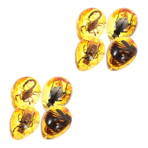 OUNONA 2 Sätze Insektenexemplar Hund Figur Menschlich Bernstein 4 Stück * 2 OUNONA 2 Sätze Insektenexemplar Hund Figur Menschlich Bernstein 4 Stück * 2 von OUNONA