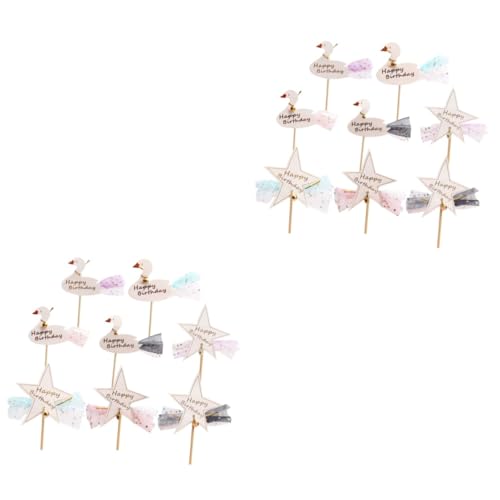OUNONA 2 Sätze Kreative Tortendeko Set Teiliges Set Mit Niedlichen Schwan Cake Toppers Für Geburtstagsfeiern Dekoration Für Kuchen Und Desserts Für Zuhause Und Partys 8 Stück * 2 OUNONA 2 Sätze Kreative Tortendeko Set Teiliges Set Mit Niedlichen Schwan Cake Toppers Für Geburtstagsfeiern Dekoration Für Kuchen Und Desserts Für Zuhause Und Partys 8 Stück * 2 von OUNONA