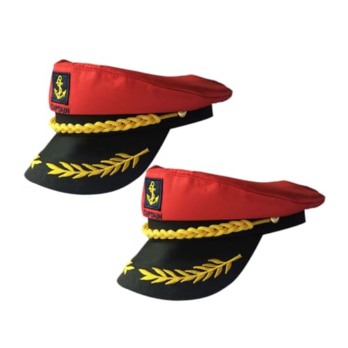 OUNONA 2 Stück Bestickte Kapitänsmütze Manian Stil Erwachsene Seemannsmütze mit Elegantem Stickereimotiv Bequemer Sitz für Yacht Kostüm Party und Halloween OUNONA 2 Stück Bestickte Kapitänsmütze Manian Stil Erwachsene Seemannsmütze mit Elegantem Stickereimotiv Bequemer Sitz für Yacht Kostüm Party und Halloween von OUNONA