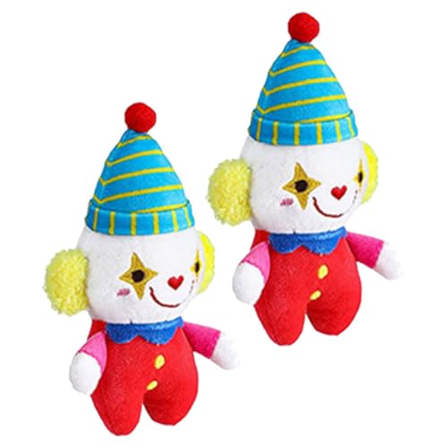 OUNONA 2 Stück Clown Plüsch Clown-Puppe Clown- Zirkusspielzeug Clown-Schlüsselanhänger PP Baumwolle OUNONA 2 Stück Clown Plüsch Clown-Puppe Clown- Zirkusspielzeug Clown-Schlüsselanhänger PP Baumwolle von OUNONA