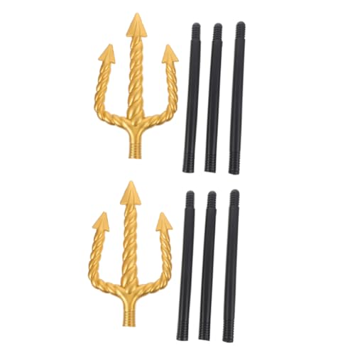 OUNONA 2 Stück Dekorative Trident Spielzeuge Leichte Kunststoff Requisiten für Halloween Cosplay und Mottopartys für Erwachsene von OUNONA