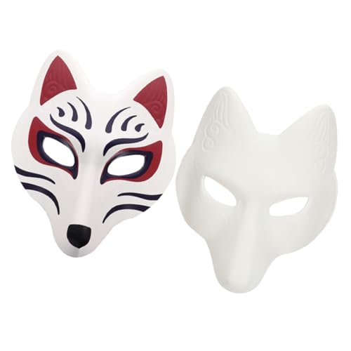 OUNONA 2 Stück Diy Fox Masken für Kostümpartys Unbemalte Maske für Erwachsene und Teenager Malen und Basteln für Halloween und Maskeraden OUNONA 2 Stück Diy Fox Masken für Kostümpartys Unbemalte Maske für Erwachsene und Teenager Malen und Basteln für Halloween und Maskeraden von OUNONA