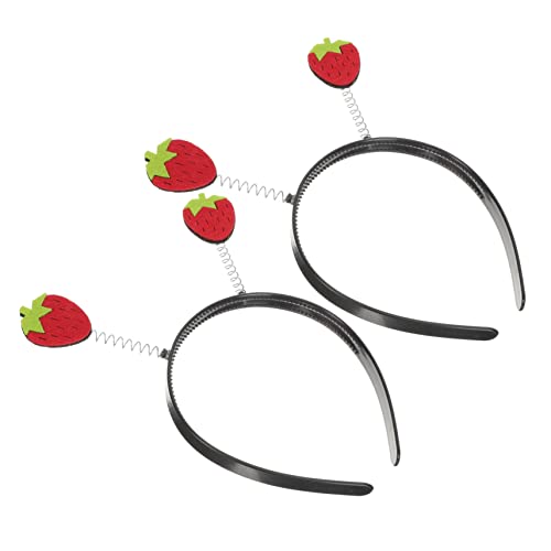 OUNONA 2 Stück Erdbeer Stirnbänder für Haaraccessoires für Mädchen Fruchtige Kopfbedeckung für Karneval Weihnachten und Cosplay Partys OUNONA 2 Stück Erdbeer Stirnbänder für Haaraccessoires für Mädchen Fruchtige Kopfbedeckung für Karneval Weihnachten und Cosplay Partys von OUNONA