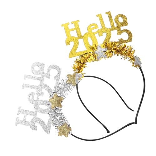 OUNONA 2 Stück Glitzer Year Haarreifen Zahlen Design Kopfband für Frauen Komfortabel Vielseitig Neujahrsfeier Partydekoration Geschenkset Freundinnen OUNONA 2 Stück Glitzer Year Haarreifen Zahlen Design Kopfband für Frauen Komfortabel Vielseitig Neujahrsfeier Partydekoration Geschenkset Freundinnen von OUNONA