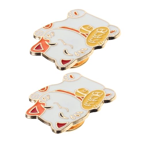 OUNONA 2 Stück Glückskatzenbrosche Mode Mit Tierabzeichen Cartoon-kleidungsbrosche Glücksschmuck Dekorationsabzeichen Katzennadel Brosche Emaille-katzennadel Brosche Katze Legierung OUNONA 2 Stück Glückskatzenbrosche Mode Mit Tierabzeichen Cartoon-kleidungsbrosche Glücksschmuck Dekorationsabzeichen Katzennadel Brosche Emaille-katzennadel Brosche Katze Legierung von OUNONA