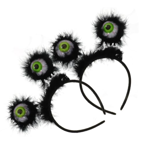 OUNONA 2 Stück Halloween Horror Haarreif mit Gruseligen Augäpfeln Robustes Kopfschmuck für Damen und Kreative Party Accessoires für Halloween Kostüm und Festtagsstimmung von OUNONA