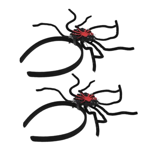 OUNONA 2 Stück Halloween Spinnennetz Haarband Weiches Langlebiges Spinnen Dämon Stirnband für Damen Auffälliges Kostümaccessoire für Halloween Party und Cosplay OUNONA 2 Stück Halloween Spinnennetz Haarband Weiches Langlebiges Spinnen Dämon Stirnband für Damen Auffälliges Kostümaccessoire für Halloween Party und Cosplay von OUNONA
