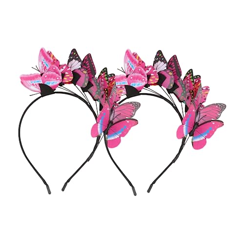 OUNONA 2 Stück Kreative Hochzeits Haarbänder für Blumen Headwraps Rosé Foto Requisiten für Braut und Stilvolle Partys von OUNONA