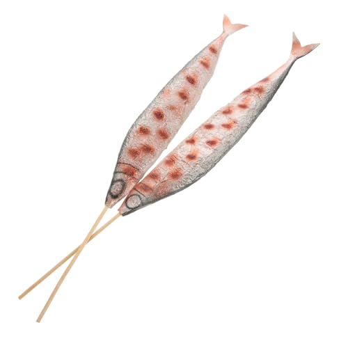 OUNONA 2 Stück Künstliches Grill Saury Modell Realistisches Fake Seafood für Dekoration Restaurant und Fotografie Simuliertes BBQ Fischspielzeug für Display und Rollenspiel OUNONA 2 Stück Künstliches Grill Saury Modell Realistisches Fake Seafood für Dekoration Restaurant und Fotografie Simuliertes BBQ Fischspielzeug für Display und Rollenspiel von OUNONA