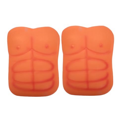 OUNONA 2 Stück Lustige Fake Brustmuskeln Teiliges Realistische Muskeloptik für Männer Cosplay Kostüm Muskelshirt Leicht für Karneval Halloween Partys von OUNONA