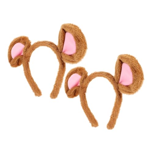 OUNONA 2 Stück Niedliche Mausohren Haarreifen Teiliges aus Material Realistische Tierohren für Halloween Kostüm Cosplay Party und Verkleidung Zubehör von OUNONA