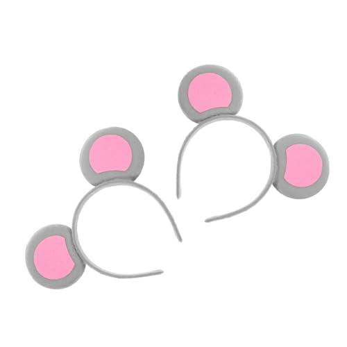 OUNONA 2 Stück Niedliches Mausohren Haarreif Cartoon Stirnband für Damen Mädchen Party Cosplay Kostüm Fasching Halloween Accessoire OUNONA 2 Stück Niedliches Mausohren Haarreif Cartoon Stirnband für Damen Mädchen Party Cosplay Kostüm Fasching Halloween Accessoire von OUNONA