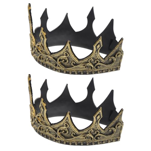 OUNONA 2 Stück PU Schaum Mittelalterliche Königskrone Stirnband Weiches Design Komfortabel Robust Geeignet für Jungen Cosplay Karneval Party und Halloween OUNONA 2 Stück PU Schaum Mittelalterliche Königskrone Stirnband Weiches Design Komfortabel Robust Geeignet für Jungen Cosplay Karneval Party und Halloween von OUNONA