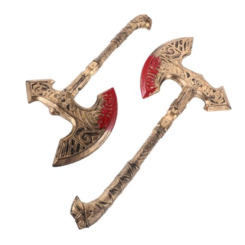 OUNONA 2 Stück Teiliges Kunststoff Axt Viking Mittelalter Cosplay Axt Requisit für Halloween Verkleidung Kostüme Herren Accessoires Langlebig Realistisch Vielseitig Einsetzbar für von OUNONA