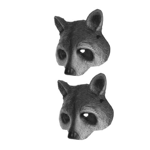 OUNONA 2 Stück Teiliges PU Schaum Tiermaske Waschbär Halbgesichtsmaske Realistisch Leicht und Atmungsaktiv Vielseitig für Halloween Karneval Cosplay und Maskerade-partys OUNONA 2 Stück Teiliges PU Schaum Tiermaske Waschbär Halbgesichtsmaske Realistisch Leicht und Atmungsaktiv Vielseitig für Halloween Karneval Cosplay und Maskerade-partys von OUNONA