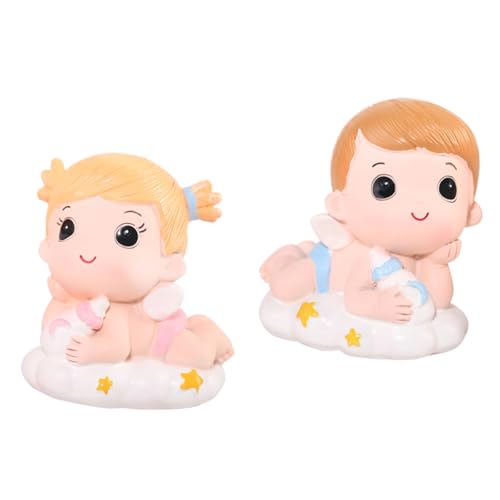 OUNONA 2 Stück Teiliges Puppen Cake Ornament Einzigartige Kuchendekoration für Geburtstagsfeiern Sicher aus Hochwertigem Material Perfektes Foto und Langlebige Verzierung für von OUNONA