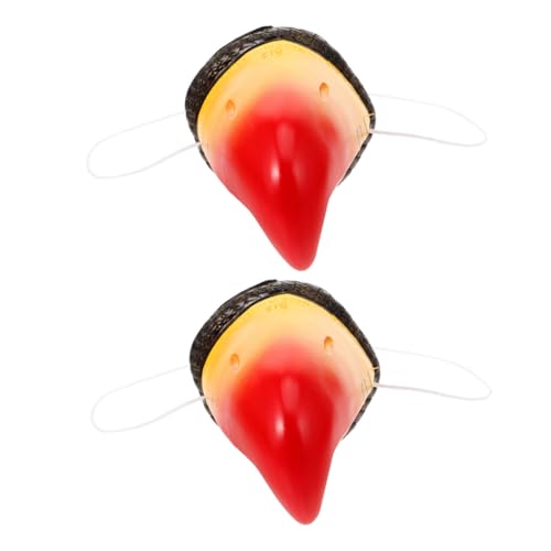 OUNONA 2 Stück Teiliges Realistisch Nachgebildetes Papagei Schnabel Kostüm Zubehör Leichtes Bequemes Tier-nasen Requisit für Karneval Cosplay Motto Tierpartys für Bühnenauftritte und von OUNONA