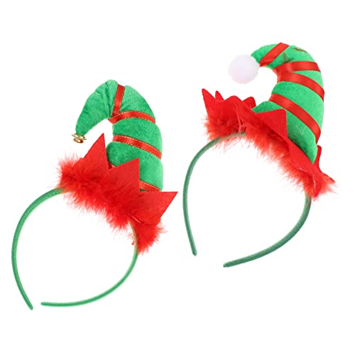 OUNONA 2 Stück Teiliges Weihnachtsstirnband mit Glocken und Federn Lustige Kreative Haar Deko für Karneval Kostüm und Weihnachtsfeier Einzigartiger Elfenhut Stil für Damen und Herren OUNONA 2 Stück Teiliges Weihnachtsstirnband mit Glocken und Federn Lustige Kreative Haar Deko für Karneval Kostüm und Weihnachtsfeier Einzigartiger Elfenhut Stil für Damen und Herren von OUNONA