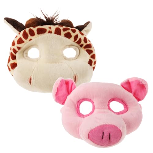 OUNONA 2 Stück Tiermasken für Halloween und Kostümpartys Realistische Schwein und Reh Maske mit Augenlöchern für Karneval und Cosplay OUNONA 2 Stück Tiermasken für Halloween und Kostümpartys Realistische Schwein und Reh Maske mit Augenlöchern für Karneval und Cosplay von OUNONA