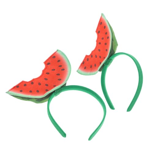OUNONA 2 Stück Wassermelonen Haarschmuck Lustiges Haarband für Realistisches Wassermelonen Design für Karneval und Mottopartys und Leicht für Unbeschwerten Tragekomfort von OUNONA