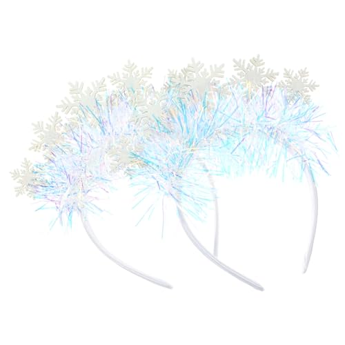 OUNONA 2 Stück Weihnachts Haarreif Weiß Glitzernde Schneeflocken Haarschmuck Leicht Bequem Festliche Weihnachtsstirnbänder Für Party Fotorequisiten Kostüm Zubehör OUNONA 2 Stück Weihnachts Haarreif Weiß Glitzernde Schneeflocken Haarschmuck Leicht Bequem Festliche Weihnachtsstirnbänder Für Party Fotorequisiten Kostüm Zubehör von OUNONA