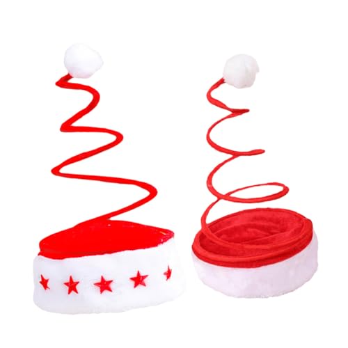 OUNONA 2 Stück Weihnachtsmützen für Lustige Partyhüte im Zufälligen Stil für und Feiertage für Weihnachtsfeiern und Festliche Anlässe von OUNONA