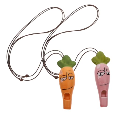 OUNONA 2 Stück -karottenpfeife, Spielzeug Für Kinder, Niedliche Karottenpfeife Für Ostern, Partygeschenke, Kinderpfeife, Spielzeug, Sicherheitspfeife Für Kinder von OUNONA