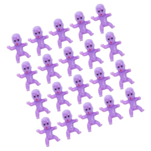 OUNONA 20 Stück Teiliges Kleine Realistische Mini Figuren aus Robustem Kunststoff Farbige Babyparty Dekoration für Shower Torten Deko und Geschenkbox Zubehör für Mädchen und Jungen von OUNONA