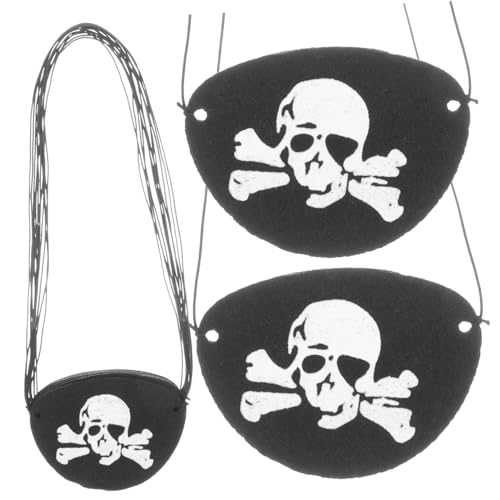 OUNONA 24 Stück Halloween Cosplay Augenklappen mit Schädelmuster Horrorschminke für Kostümparty Piraten Accessoire für Erwachsene für Halloween und Maskeraden OUNONA 24 Stück Halloween Cosplay Augenklappen mit Schädelmuster Horrorschminke für Kostümparty Piraten Accessoire für Erwachsene für Halloween und Maskeraden von OUNONA