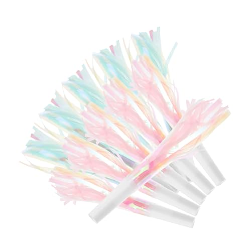 OUNONA 24 Stück Quastenpfeife Partydekoration Hochzeit kinderparty Party Dekoration partygeschenke Hörner Party -Requisiten Blowout Party Gefälligkeiten Blowouts Krachmacher Plastik von OUNONA