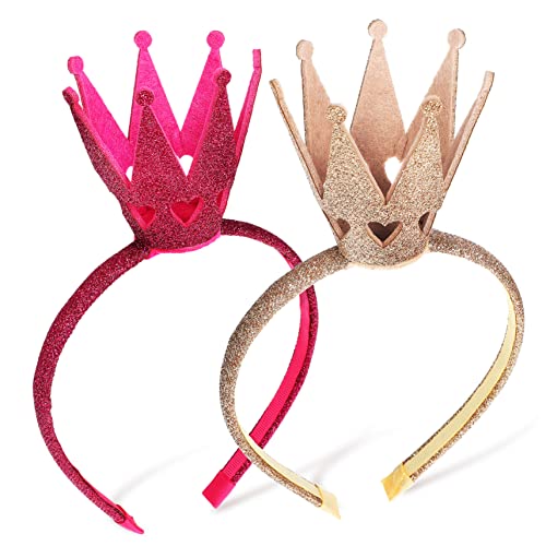 OUNONA 2Stücke Haarreif Krone Glitzer Haarbänder für Party Zubehör Geburtstagskrone für Unvergessliche Feiern und Cosplay Bequem und Leicht OUNONA 2Stücke Haarreif Krone Glitzer Haarbänder für Party Zubehör Geburtstagskrone für Unvergessliche Feiern und Cosplay Bequem und Leicht von OUNONA