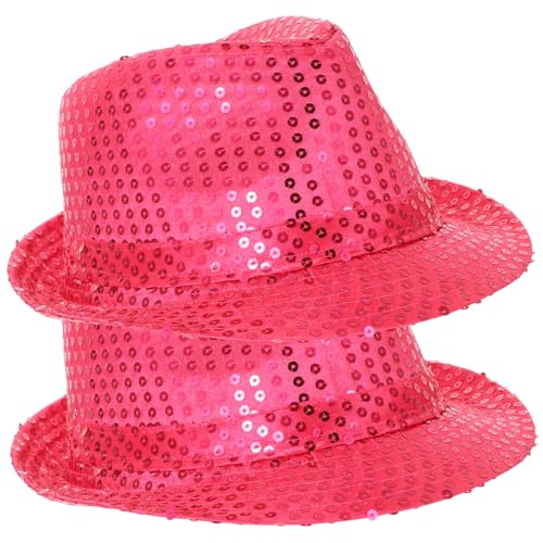 OUNONA 2Stücke Pailletten Hut Für Erwachsene Kostüm Accessoire Für Partys Karneval Halloween Funkelnder Für Kreative Verkleidungen Besondere Anlässe von OUNONA