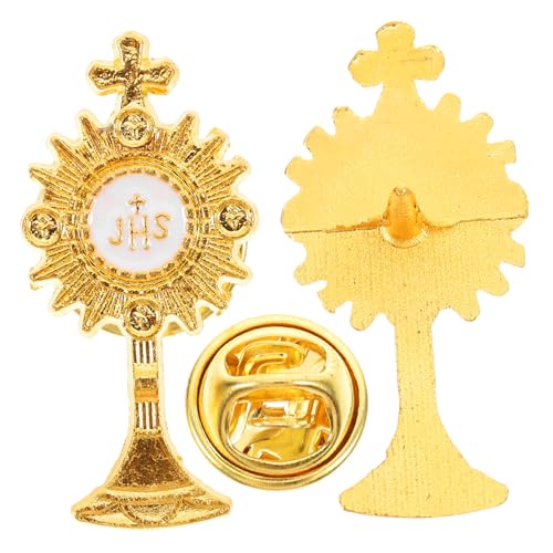 OUNONA 2pcs Cross Broschenstifte Für Frauen Und Männer Revers -abzeichenstifte Set Bestattungsstifte Hand Brosche Broschen Stifte Für Handwerkssicherheitsstifte von OUNONA