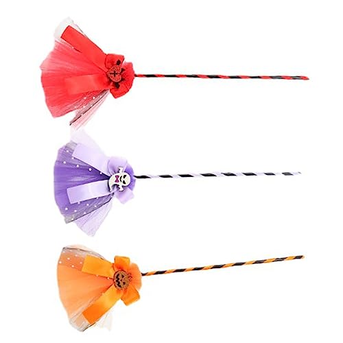 OUNONA 3 STÜCKE Teiliges Halloween Hexenbesen Kostüm Requisiten für Hexen Cosplay Orange Rot für Halloween Partys und Festivals OUNONA 3 STÜCKE Teiliges Halloween Hexenbesen Kostüm Requisiten für Hexen Cosplay Orange Rot für Halloween Partys und Festivals von OUNONA