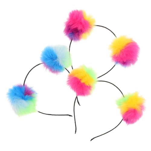OUNONA 3 Stück Pompom Haarband mit Flauschigen Bällen Farbige Kopfbedeckung für Partys Cosplay und Festlichkeiten für Kleine Mädchen und Kreative Anlässe OUNONA 3 Stück Pompom Haarband mit Flauschigen Bällen Farbige Kopfbedeckung für Partys Cosplay und Festlichkeiten für Kleine Mädchen und Kreative Anlässe von OUNONA