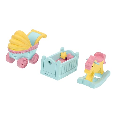 OUNONA 3 Stück Teiliges Cake Adornment mit Resin Rocking Horse Babybett und Kinderwagen Niedliche Geburtstagstorten Dekoration für Jungen und Mädchen Tortendeko für Kindergeburtstag und OUNONA 3 Stück Teiliges Cake Adornment mit Resin Rocking Horse Babybett und Kinderwagen Niedliche Geburtstagstorten Dekoration für Jungen und Mädchen Tortendeko für Kindergeburtstag und von OUNONA
