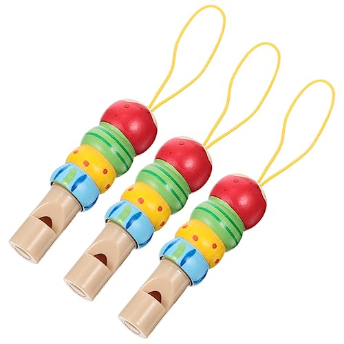 OUNONA 3 Stück Teiliges Holzpfeifen für Musikinstrument zur Frühen Ergonomisches Design Buntes für Kreative Kinderaktivitäten für Partys und von OUNONA