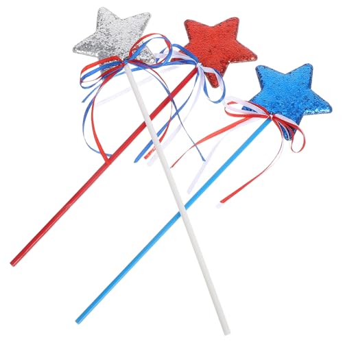 OUNONA 3-teilige Sternstäbe Zum 4. : Patriotische Partygeschenke Für Kinder – Pailletten-feenstab Mit Schleife – Prinzessinnen-geburtstagszubehör Für Die Parade Zur Dekoration des OUNONA 3-teilige Sternstäbe Zum 4. : Patriotische Partygeschenke Für Kinder – Pailletten-feenstab Mit Schleife – Prinzessinnen-geburtstagszubehör Für Die Parade Zur Dekoration des von OUNONA